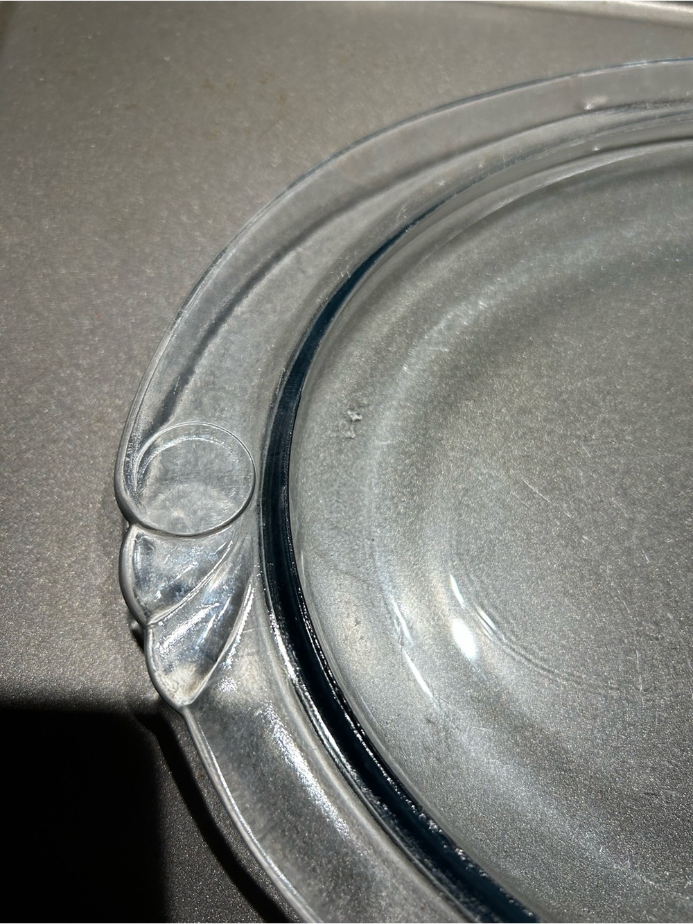 Pyrex TM #812 Oval Clear Glass Lid to Bake-and-Broil Fits #053 ; Fits #043 1.5Qt - Picture 3 of 7